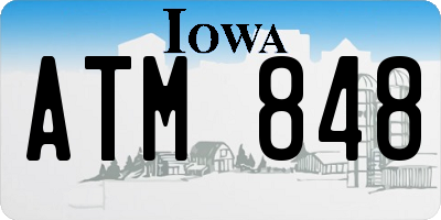 IA license plate ATM848