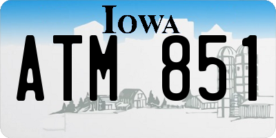 IA license plate ATM851