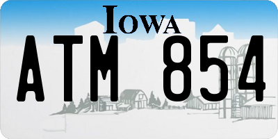 IA license plate ATM854