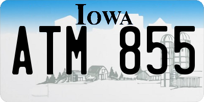 IA license plate ATM855