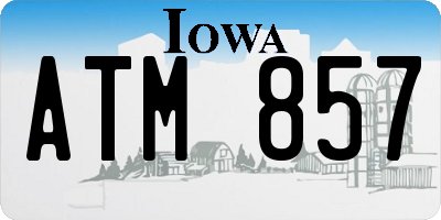 IA license plate ATM857
