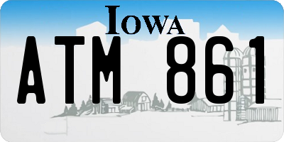 IA license plate ATM861