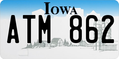 IA license plate ATM862