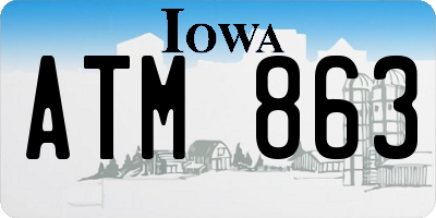 IA license plate ATM863
