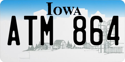 IA license plate ATM864