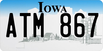 IA license plate ATM867