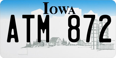 IA license plate ATM872