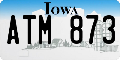 IA license plate ATM873