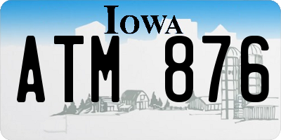 IA license plate ATM876