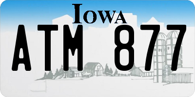 IA license plate ATM877