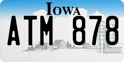 IA license plate ATM878
