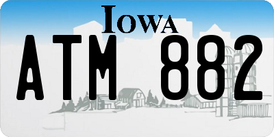 IA license plate ATM882