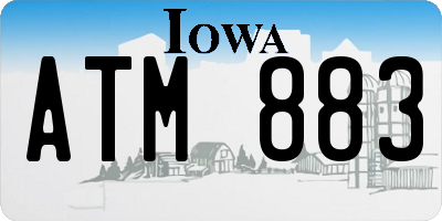 IA license plate ATM883