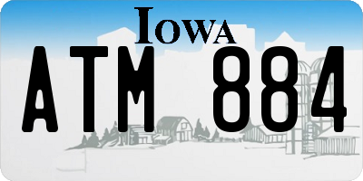 IA license plate ATM884
