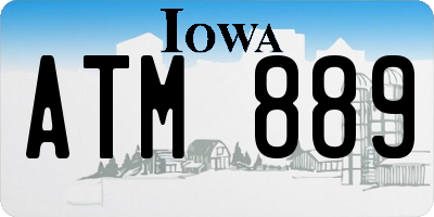 IA license plate ATM889