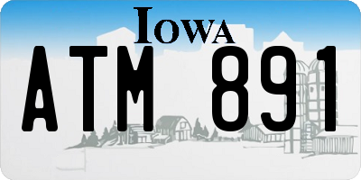 IA license plate ATM891