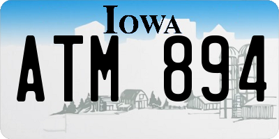 IA license plate ATM894