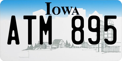 IA license plate ATM895
