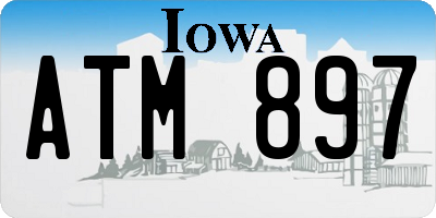 IA license plate ATM897