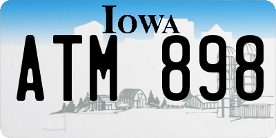 IA license plate ATM898