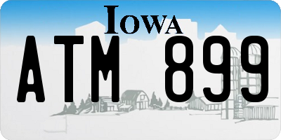 IA license plate ATM899