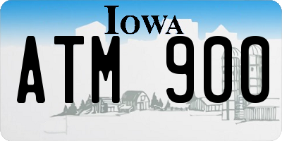 IA license plate ATM900