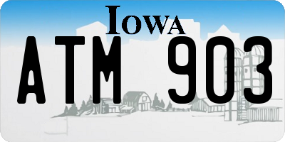 IA license plate ATM903