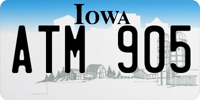 IA license plate ATM905