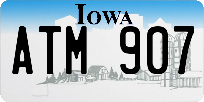 IA license plate ATM907