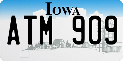 IA license plate ATM909