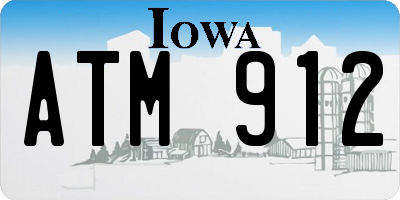 IA license plate ATM912