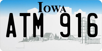 IA license plate ATM916