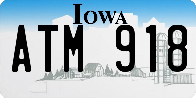 IA license plate ATM918