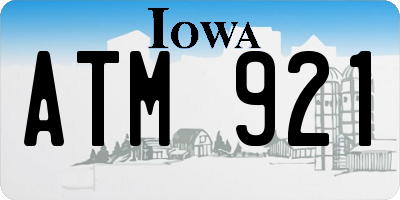 IA license plate ATM921