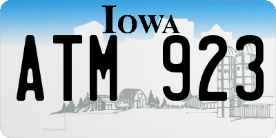 IA license plate ATM923