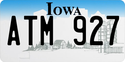 IA license plate ATM927