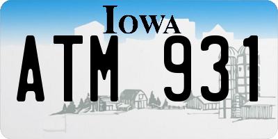 IA license plate ATM931