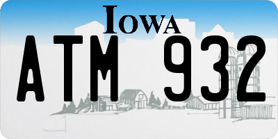 IA license plate ATM932