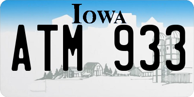IA license plate ATM933