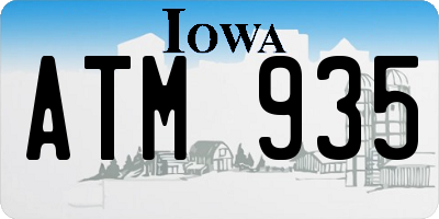 IA license plate ATM935