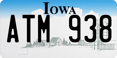 IA license plate ATM938