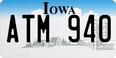 IA license plate ATM940
