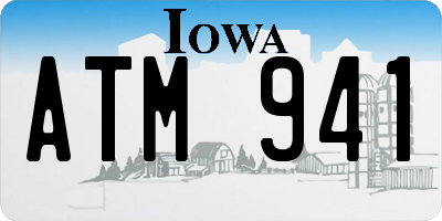 IA license plate ATM941