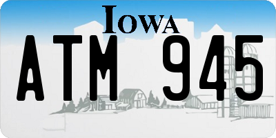 IA license plate ATM945