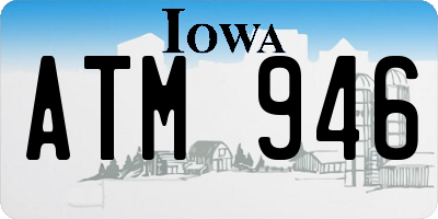 IA license plate ATM946