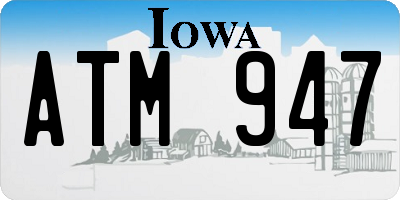 IA license plate ATM947
