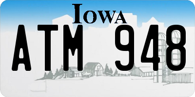 IA license plate ATM948
