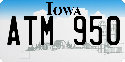 IA license plate ATM950