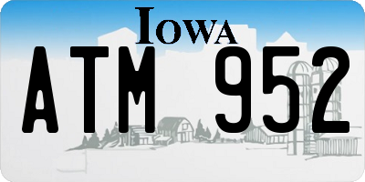 IA license plate ATM952
