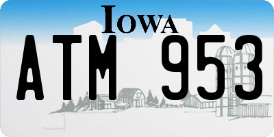 IA license plate ATM953